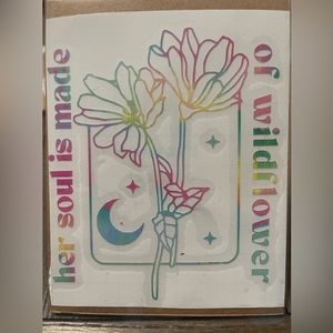 4 Tie Dye Floral Vinyl Decals